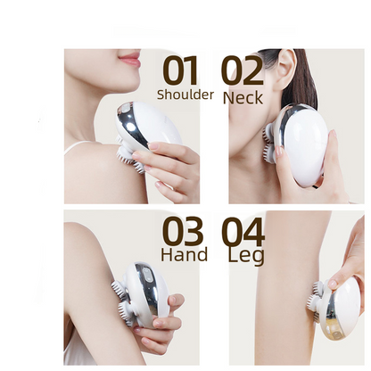 Electric Handheld Scalp Massager with Heating Function